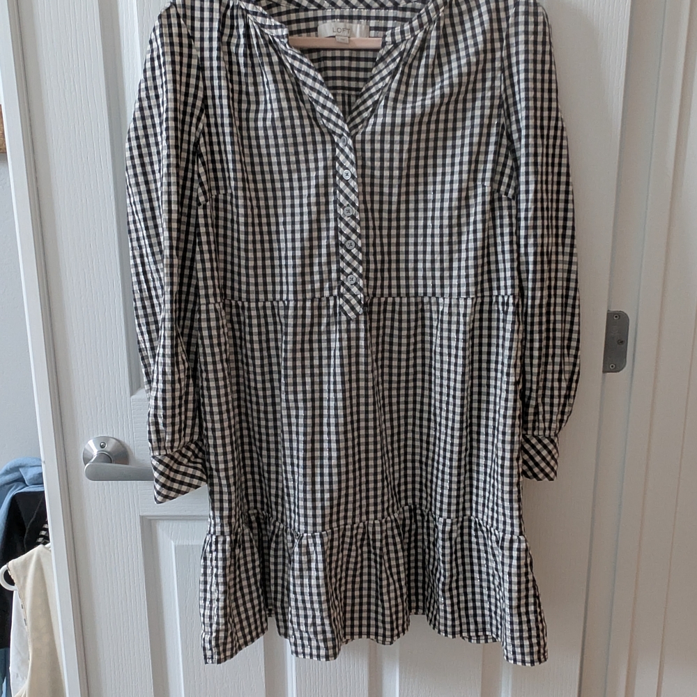 Black and White Gingham Dress
